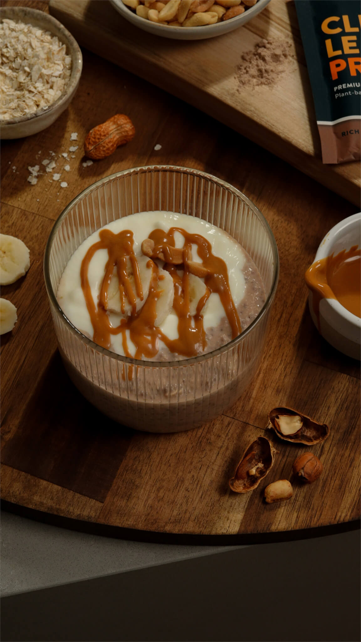 Choc Peanut Butter Overnight Oats - Nuzest UK