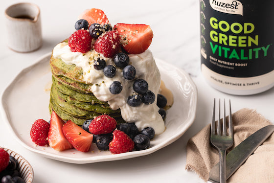 Healthy Green Vitality Pancakes