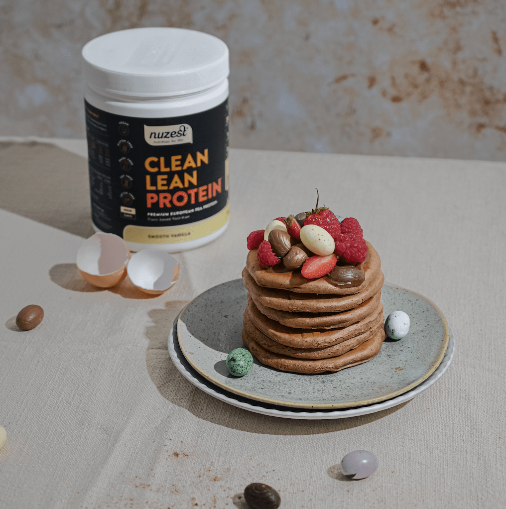 High Protein Vanilla Easter Pancakes - Nuzest UK